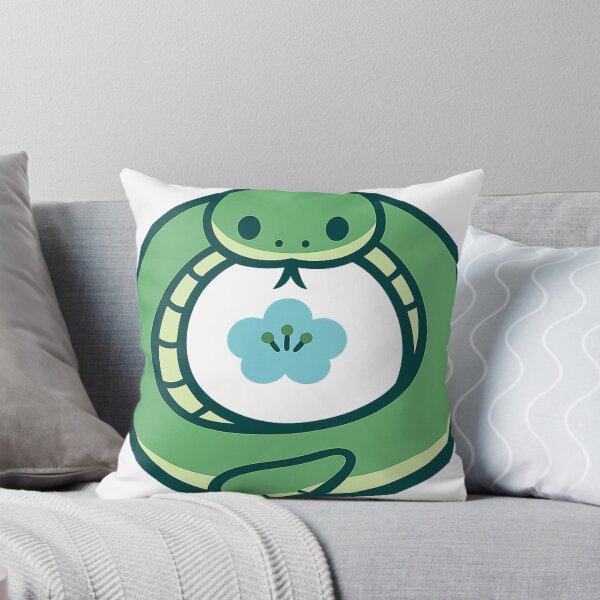 Item preview, Lucky Snake Plum Blossom Japanese Sticker | Minimalist Kawaii Zodiac Snake Vector Design designed and sold by kawaii animal store (in Japan).