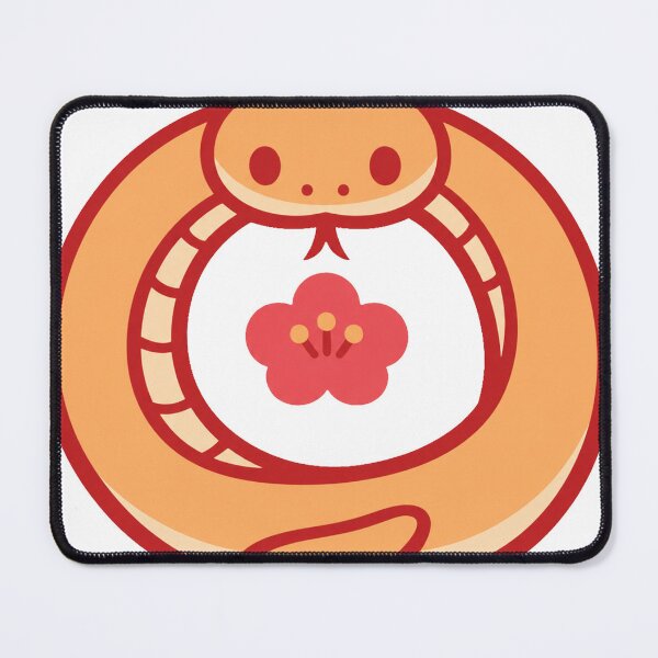 Item preview, Lucky Snake Plum Blossom Japanese Sticker | Minimalist Kawaii Zodiac Snake Vector Design designed and sold by kawaii animal store (in Japan).