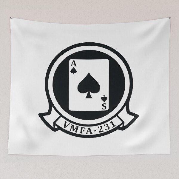 Item preview, US Marine Corps VMFA-231 Ace of Spades Squadron Patch designed and sold by CharlieDesings.