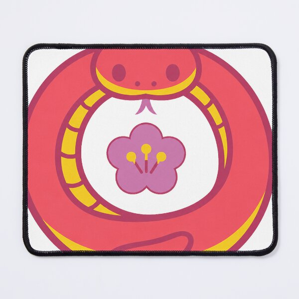 Item preview, Lucky Snake Plum Blossom Japanese Sticker | Minimalist Kawaii Zodiac Snake Vector Design designed and sold by kawaii animal store (in Japan).