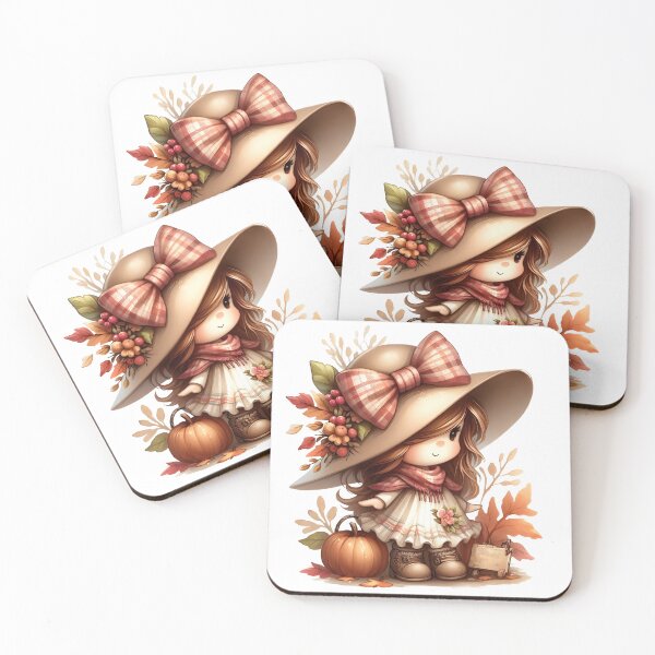 Item preview, Cozy Autumn Girl with Pumpkin - Soft Fall Aesthetic designed and sold by Lorraine Cozy Corner.