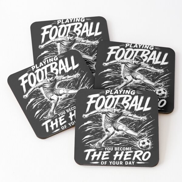 Item preview, Playing Football You Become The Hero Ink Sketch designed and sold by CloudyCatArt.