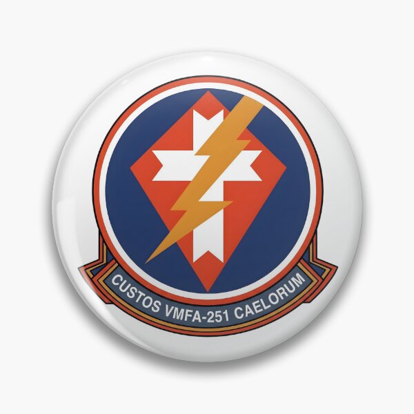 Item preview, US Marine Corps VMFA-251 Thunderbolts Squadron Patch designed and sold by CharlieDesings.