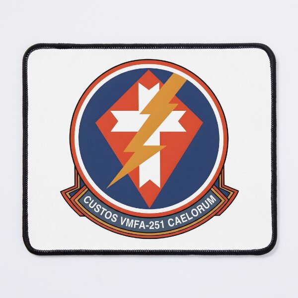 Item preview, US Marine Corps VMFA-251 Thunderbolts Squadron Patch designed and sold by CharlieDesings.