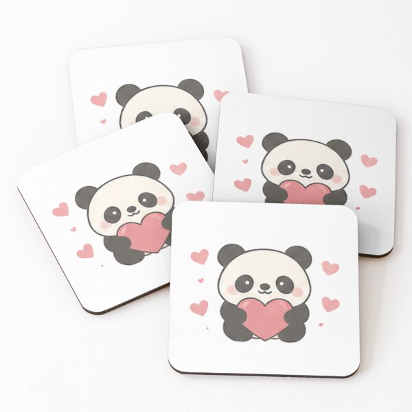 Item preview, Cute Baby Panda Holding Heart Aesthetic designed and sold by Rehnair.
