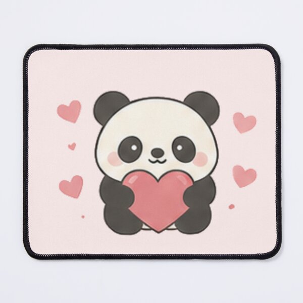 Item preview, Cute Baby Panda Holding Heart Aesthetic designed and sold by Rehnair.