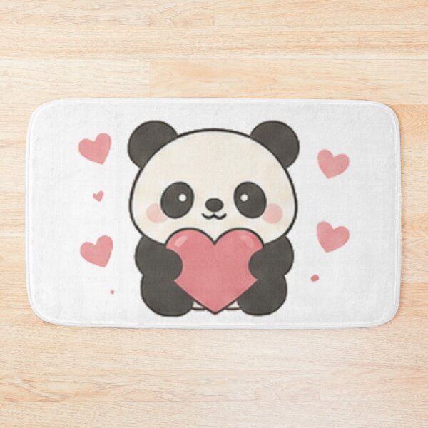 Item preview, Cute Baby Panda Holding Heart Aesthetic designed and sold by Rehnair.