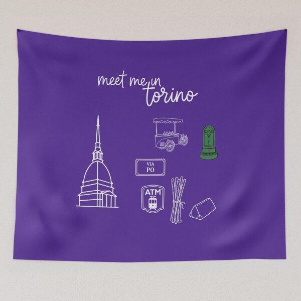 Item preview, Meet Me in Torino - Turin Icons Doodle Art designed and sold by Torinostalgia.