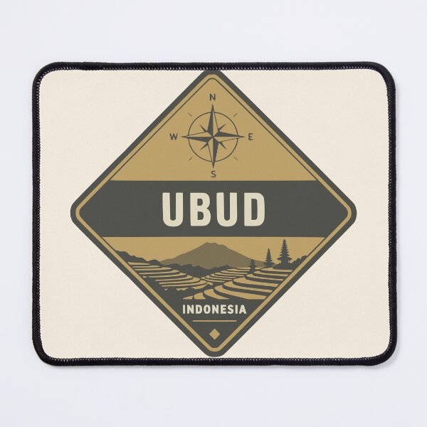 Item preview, Vintage Ubud Indonesia Rice Terrace Travel Badge designed and sold by Imaginationbeyond.