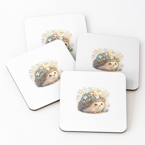 Item preview, Moon Garden Hedgehog Sticker designed and sold by blossomfun.
