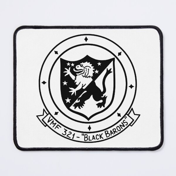 Item preview, US Marine Corps VMF-321 Black Barons Squadron Patch designed and sold by CharlieDesings.