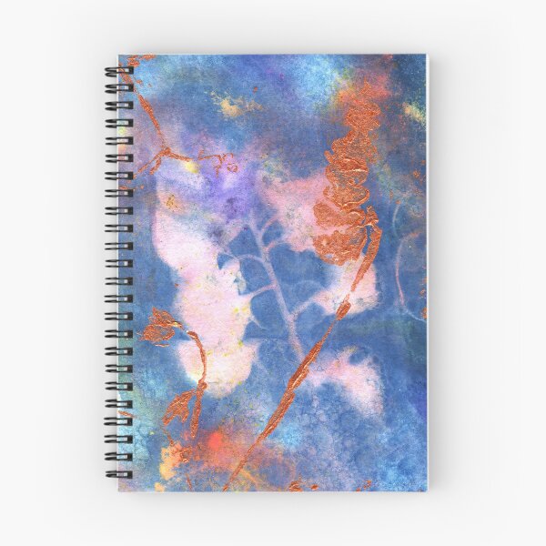 Item preview, Wet Cyanotype of a Lathyrus Latifolius, Perennial Sweet Pea or Broad-Leaved Everlasting Pea with Brusho Crystal Watercolours, Soap Suds Vinegar and Turmeric, and Acrylic Leaf Print designed and sold by LymphomaLass.