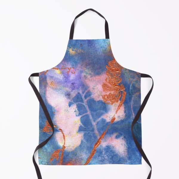 Item preview, Wet Cyanotype of a Lathyrus Latifolius, Perennial Sweet Pea or Broad-Leaved Everlasting Pea with Brusho Crystal Watercolours, Soap Suds Vinegar and Turmeric, and Acrylic Leaf Print designed and sold by LymphomaLass.
