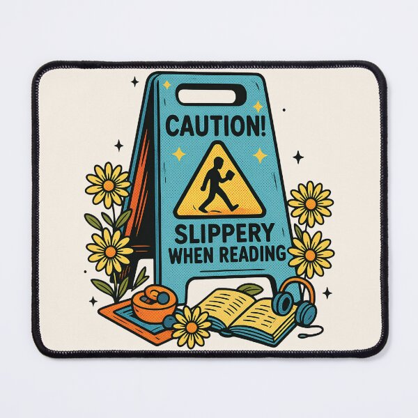 Item preview, Funny Caution! Slippery When Reading Sign designed and sold by legendaryskins.