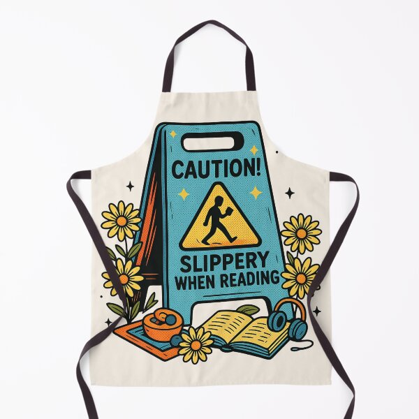 Item preview, Funny Caution! Slippery When Reading Sign designed and sold by legendaryskins.
