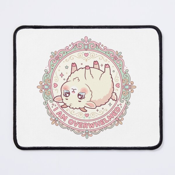 Item preview, I Am Overwhelmed Kawaii Fainting Goat Cute Meme designed and sold by Arc2020.