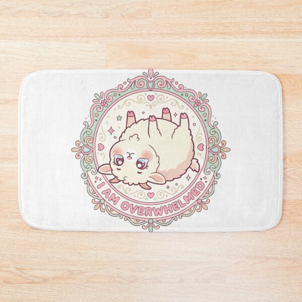 Item preview, I Am Overwhelmed Kawaii Fainting Goat Cute Meme designed and sold by Arc2020.