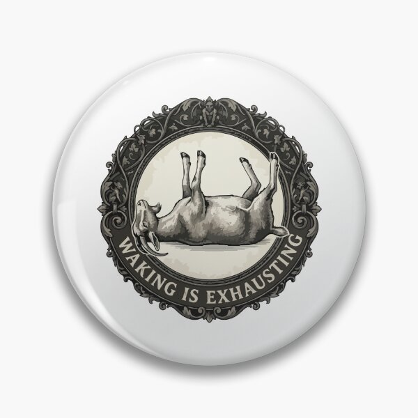 Item preview, Waking Is Exhausting Fainting Goat Gothic Etching designed and sold by Arc2020.