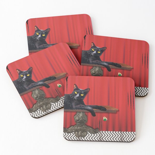 Item preview, Twin Peaks Black Cat Red Lodge Table designed and sold by pulse_retail.