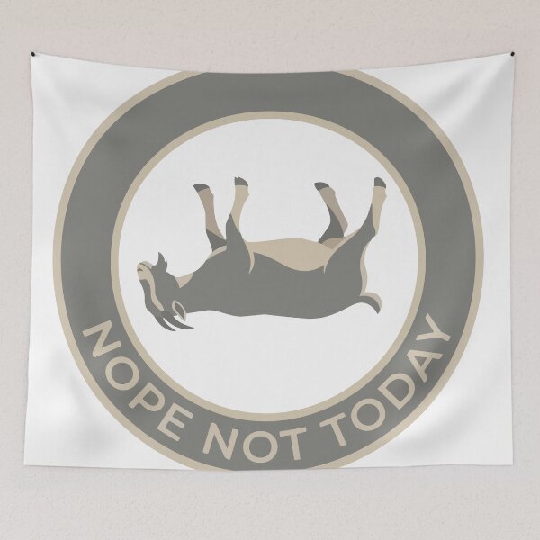 Item preview, Nope Not Today Fainting Goat Minimalist Cameo Art designed and sold by Arc2020.