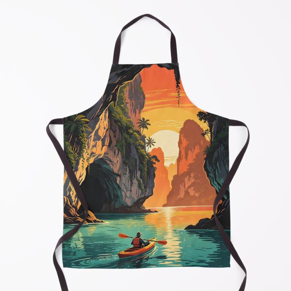 Item preview, Koh Panak Sea Cave Thailand Kayak Adventures – Retro Sunset Series designed and sold by Spirit of Siam.
