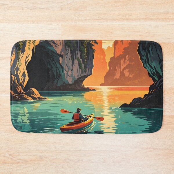 Item preview, Koh Panak Sea Cave Thailand Kayak Adventures – Retro Sunset Series designed and sold by Spirit of Siam.