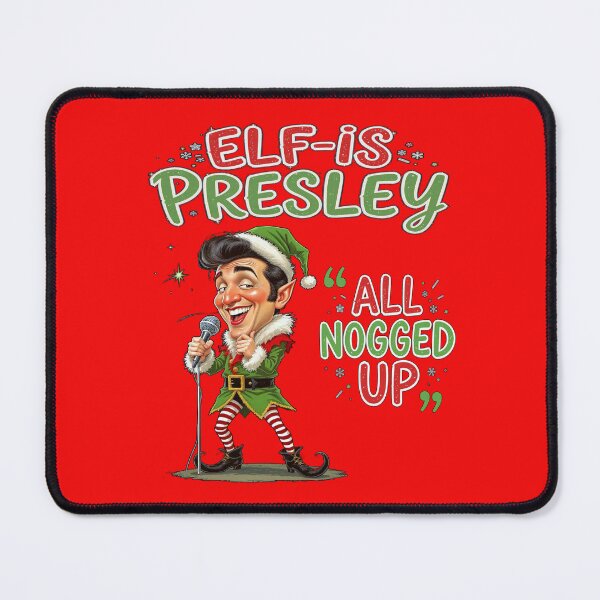 Item preview, Elvis Presley Elf-is Presley All Nogged Up Christmas designed and sold by GaffaDesigns.