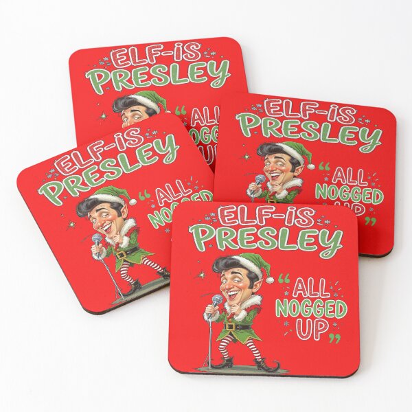 Item preview, Elvis Presley Elf-is Presley All Nogged Up Christmas designed and sold by GaffaDesigns.