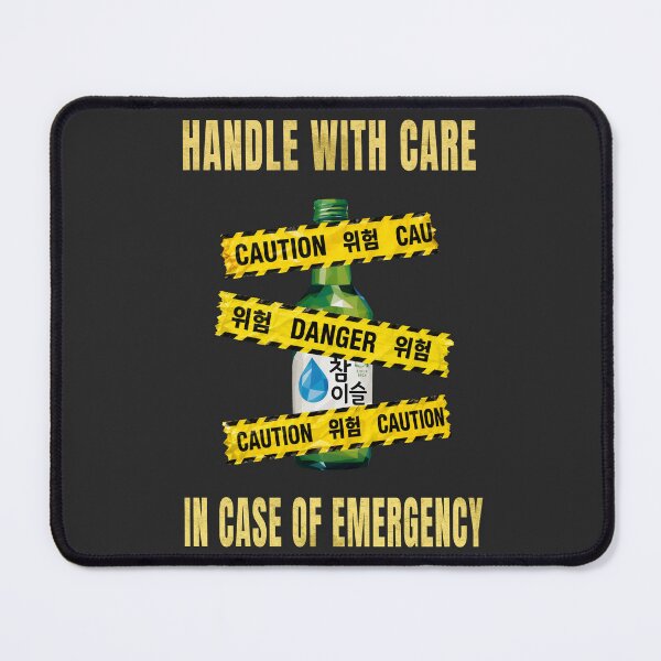 Item preview, Handle With Care Korean Soju Caution Tape designed and sold by Namidesignkr.