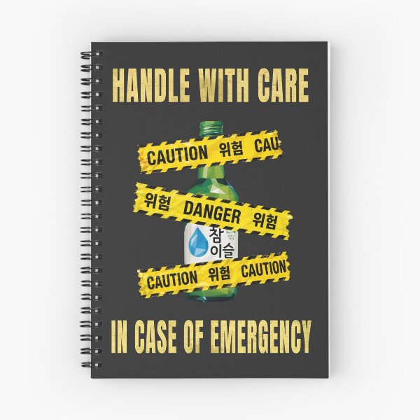 Item preview, Handle With Care Korean Soju Caution Tape designed and sold by Namidesignkr.
