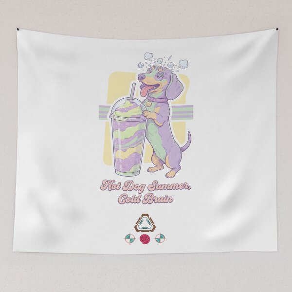Item preview, Hot Dog Summer Cold Brain - Funny Dachshund Slushy T-Shirt designed and sold by Whimsy Trail Co.