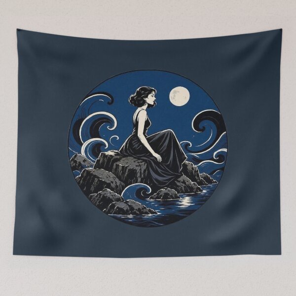 Item preview, Moonlit Tides II – Midnight Horizon designed and sold by Roberta Calabrese.