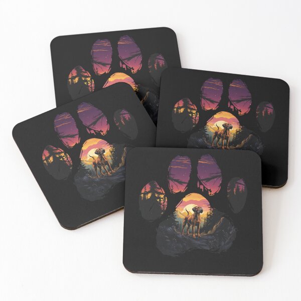 Item preview, Funny Black Mouth Cur Paw Synthwave Mountain Tree Mom Dad Kids designed and sold by rafaeltto.