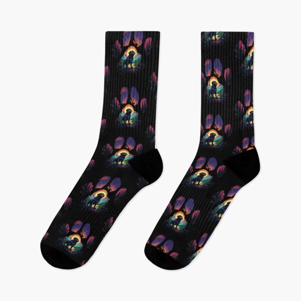 Item preview, Funny Black Pug Paw Synthwave Mountain Tree Mom Dad Kids designed and sold by rafaeltto.