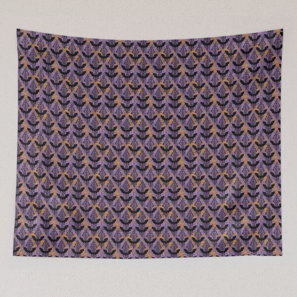 Item preview, Distressed Halloween Damask Pattern  designed and sold by LouieVanille.