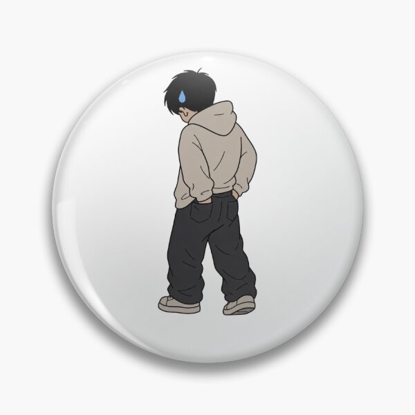 Item preview, Shy Introvert Boy | Cute Minimalist Aesthetic Character designed and sold by FusionOfTrends.