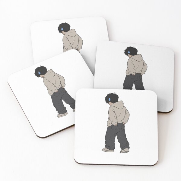 Item preview, Shy Introvert Boy | Cute Minimalist Aesthetic Character designed and sold by FusionOfTrends.