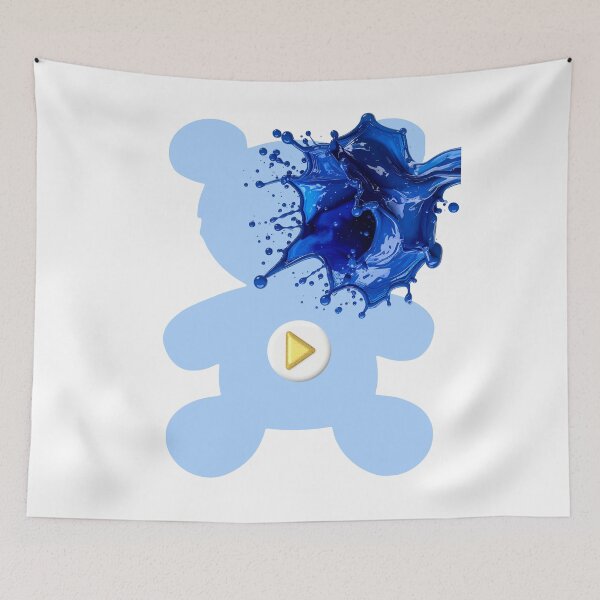 Item preview, Blue Teddy Bear with Splash, Play! designed and sold by DSoriaDesign.