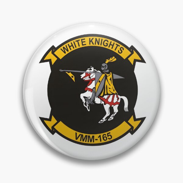Item preview, US Marine Corps VMM-165 White Knights Squadron Patch designed and sold by CharlieDesings.