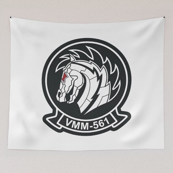 Item preview, US Marine Corps VMM-561 Pale Riders Squadron Patch designed and sold by CharlieDesings.