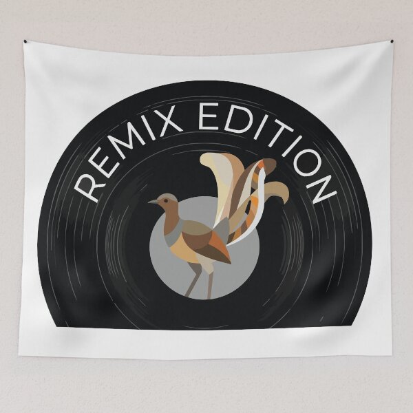 Item preview, Remix Edition Superb Lyrebird Minimalist Vinyl Art designed and sold by Arc2020.