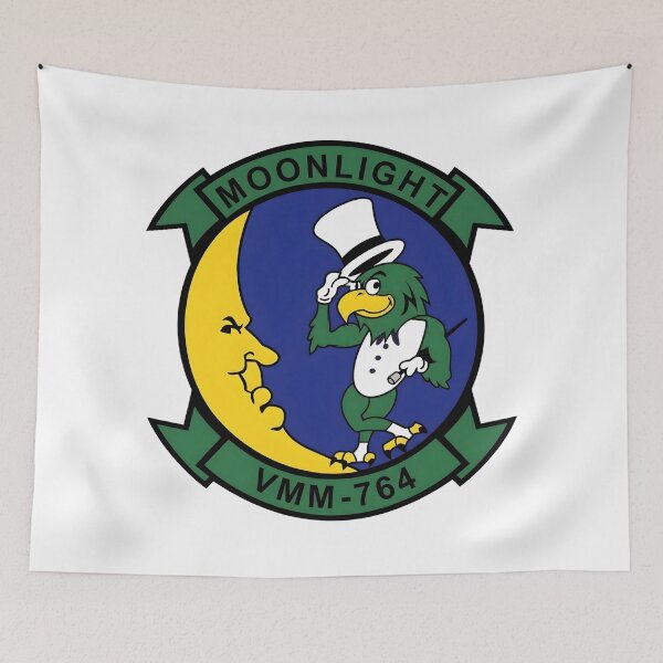 Item preview, US Marine Corps VMM-764 Moonlight Dapper Bird Patch designed and sold by CharlieDesings.