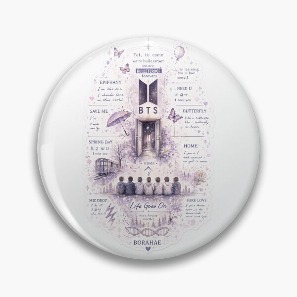 Item preview, BTS Lyrics Collage Sticker | Borahae Aesthetic | Yet To Come, Spring Day & Life Goes On | K-Pop Fan Gift designed and sold by just._.me._.7.8.