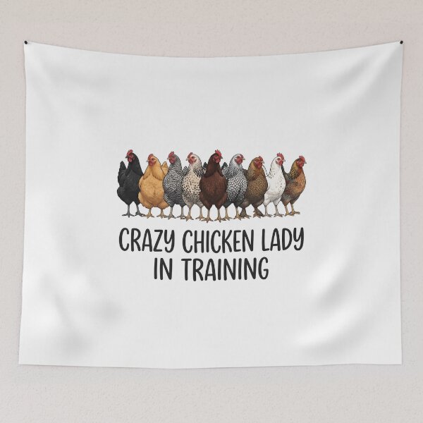 Item preview, Crazy Chicken Lady In Training Funny Chicken Lover Farm Hen T-Shirt designed and sold by StickerNestYou.