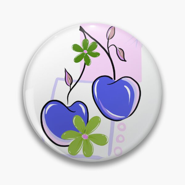 Item preview, Cute Vintage Purple Cherries with Green Flowers – Aesthetic Coquette Pattern designed and sold by Fiorart Studio .