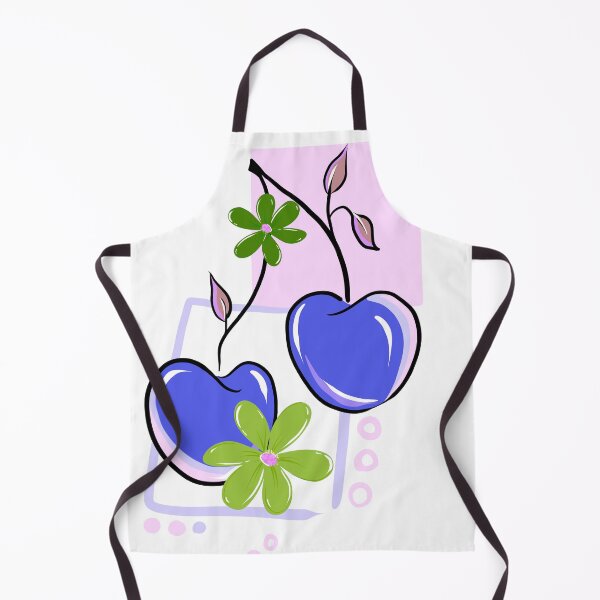 Item preview, Cute Vintage Purple Cherries with Green Flowers – Aesthetic Coquette Pattern designed and sold by Fiorart Studio .