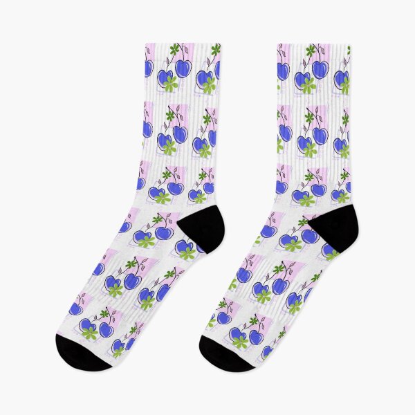Item preview, Cute Vintage Purple Cherries with Green Flowers – Aesthetic Coquette Pattern designed and sold by Fiorart Studio .