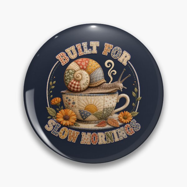 Item preview, Patchwork Snail - Built for Slow Mornings designed and sold by PitsFusion.