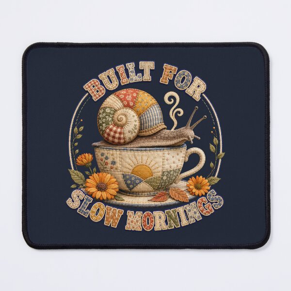 Item preview, Patchwork Snail - Built for Slow Mornings designed and sold by PitsFusion.