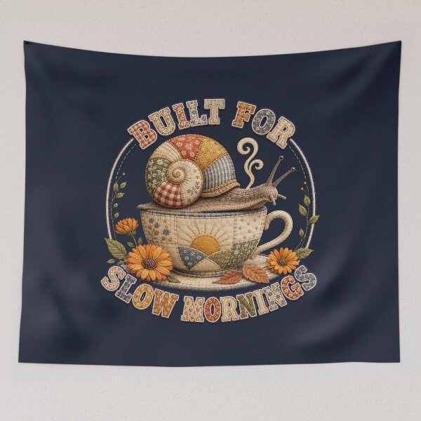 Item preview, Patchwork Snail - Built for Slow Mornings designed and sold by PitsFusion.